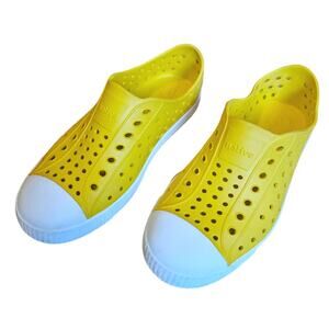 Native Jefferson Perforated Slip-On Sneakers Yellow Junior's Shoes Size 2